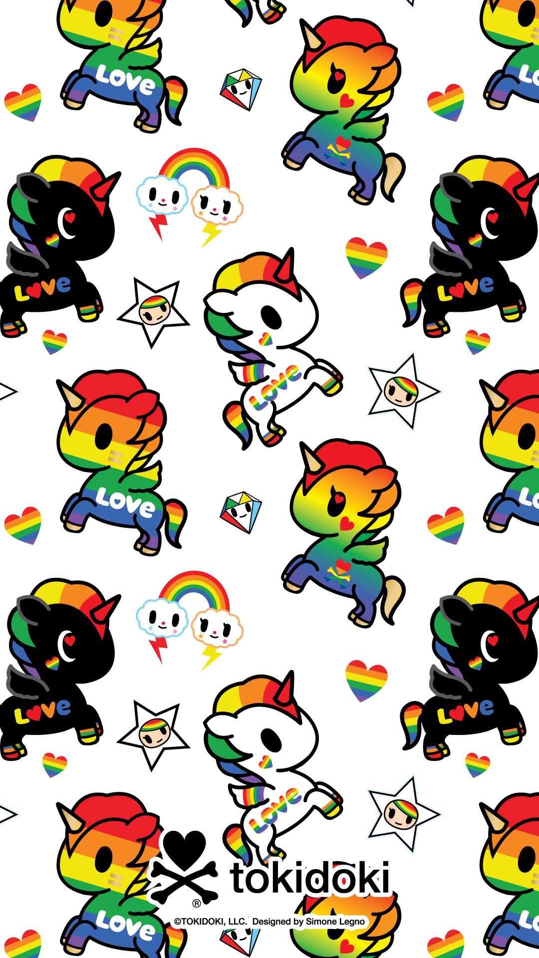Unicorno Love Pride Mobile Wallpaper