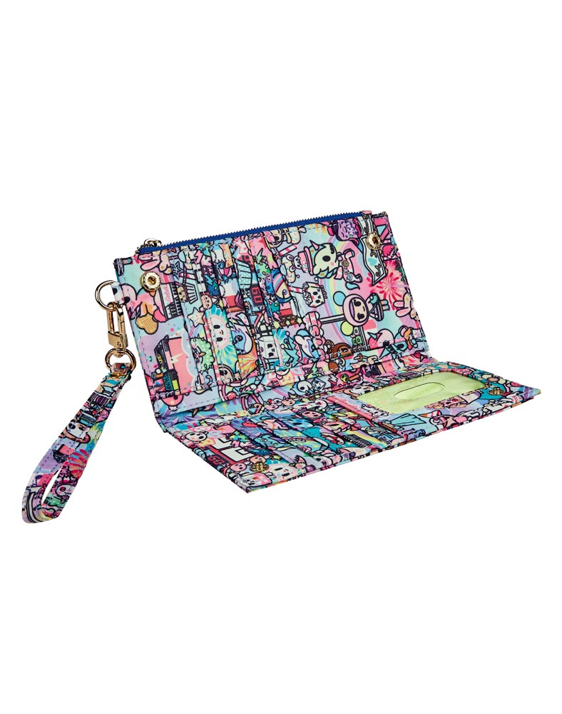 opened cotton candy carnival snap long wallet