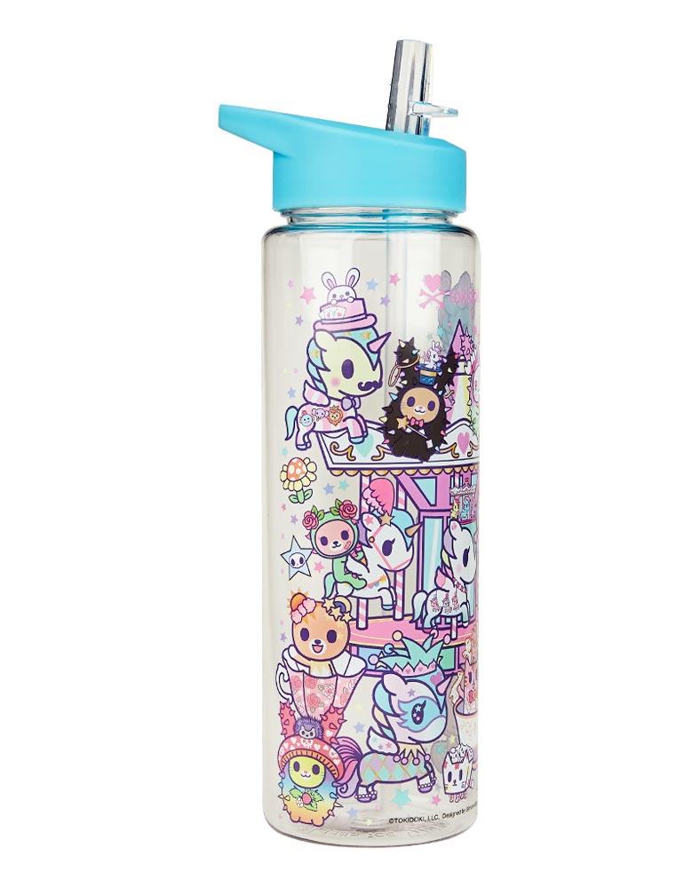 side of cotton candy carnival water bottle