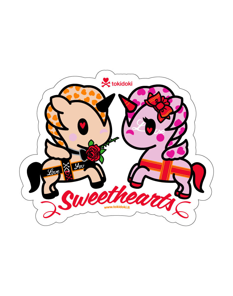 sweet hearts die cut sticker