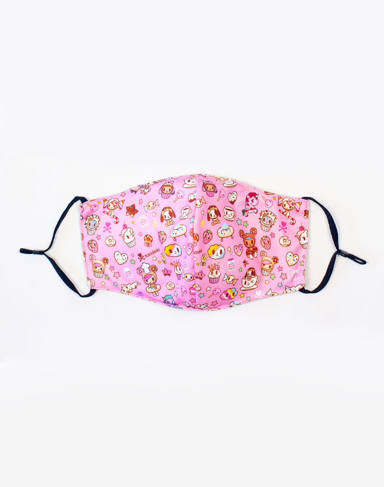 Donutella's Sweet Shop Reusable Mask (Adult Size) Front