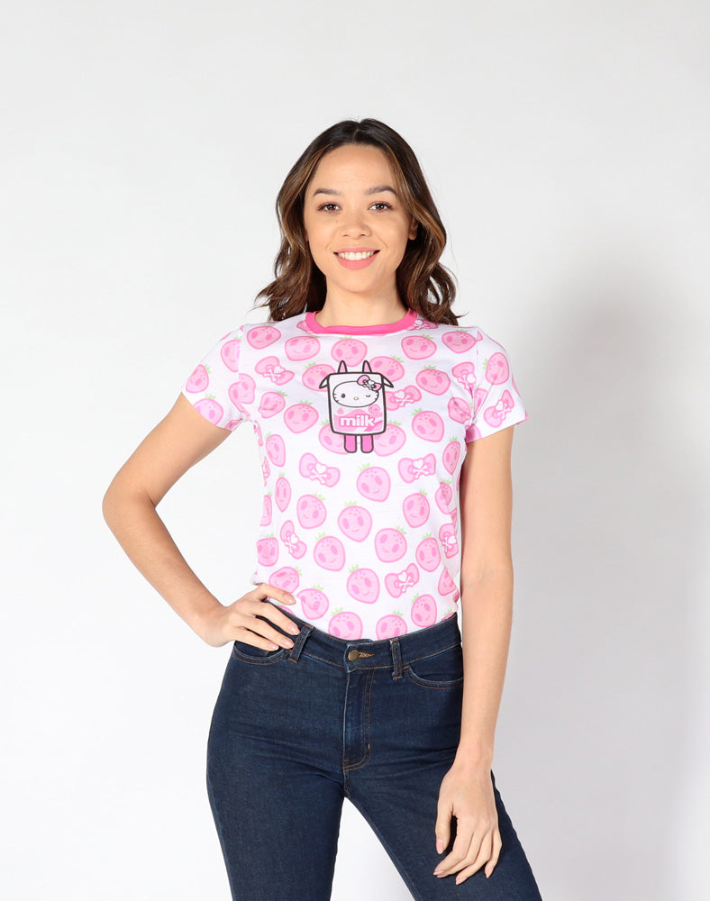 tokidoki x Hello Kitty Strawberry Kitty Tee front