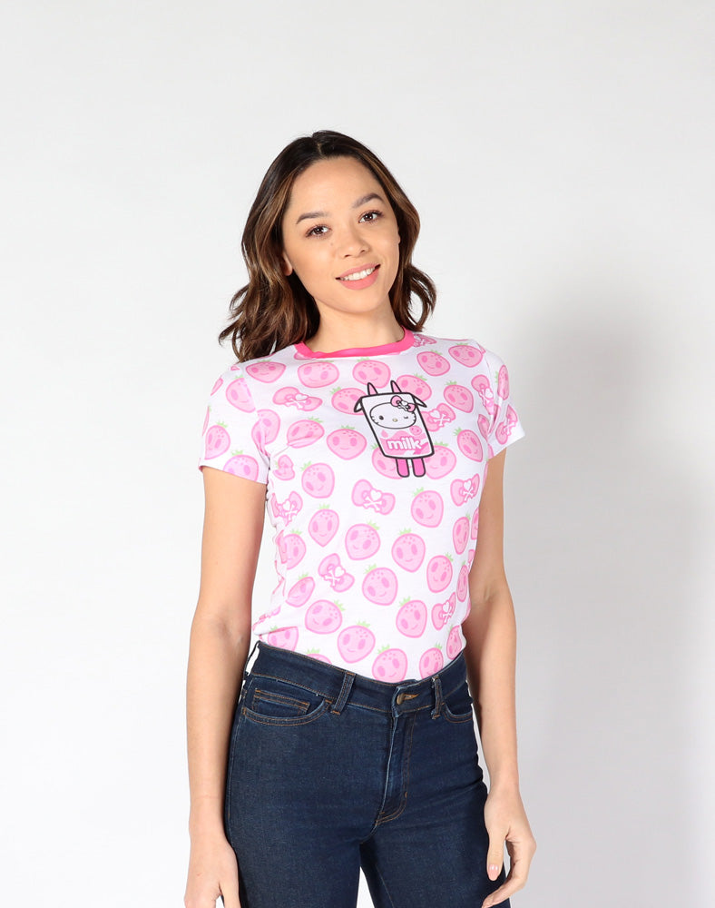 tokidoki x Hello Kitty Strawberry Kitty Tee front