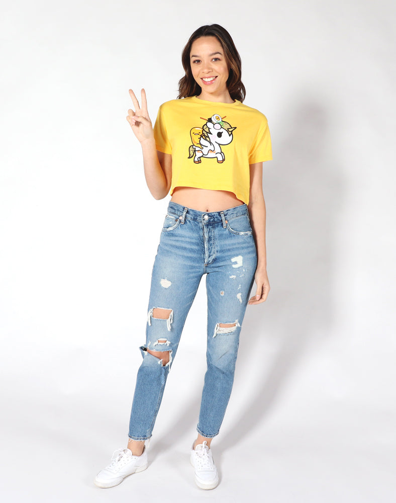 tokidoki x gudetama Unicorno gudetama Crop Top front