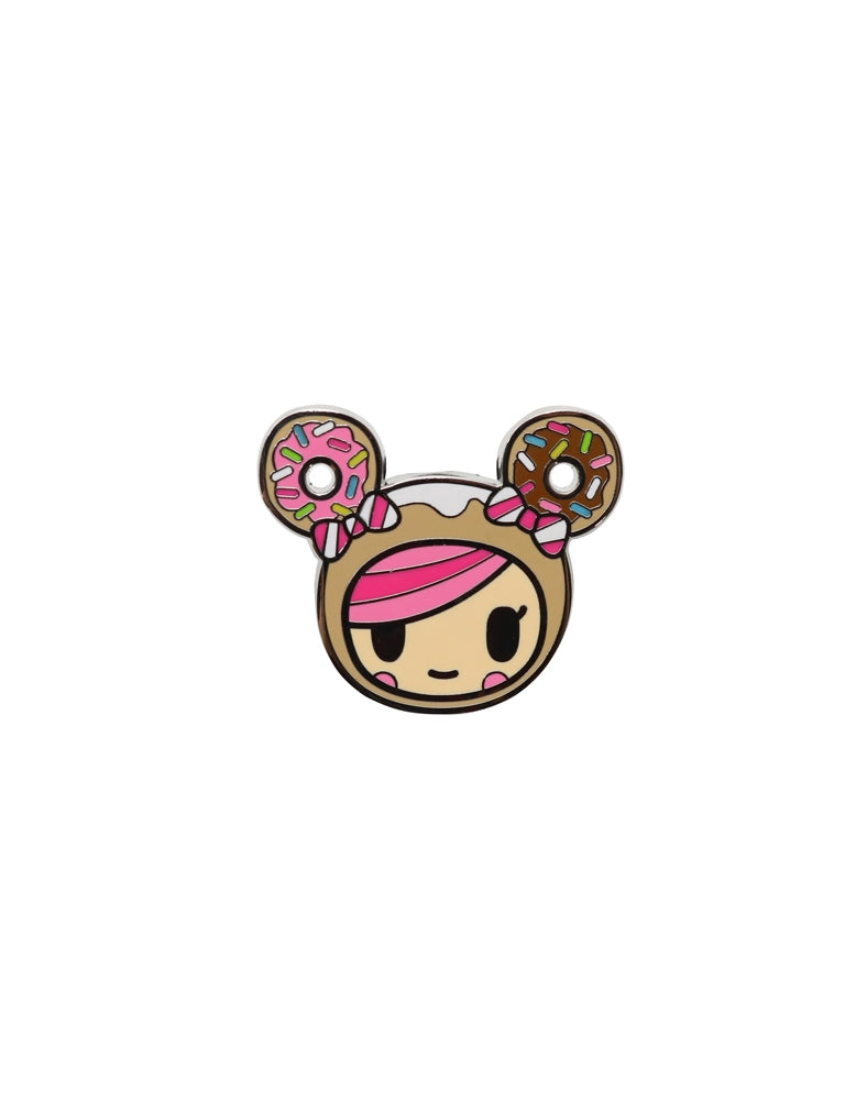 Kawaii Metropolis Enamel Pin 3-Pack Donutella Close-up