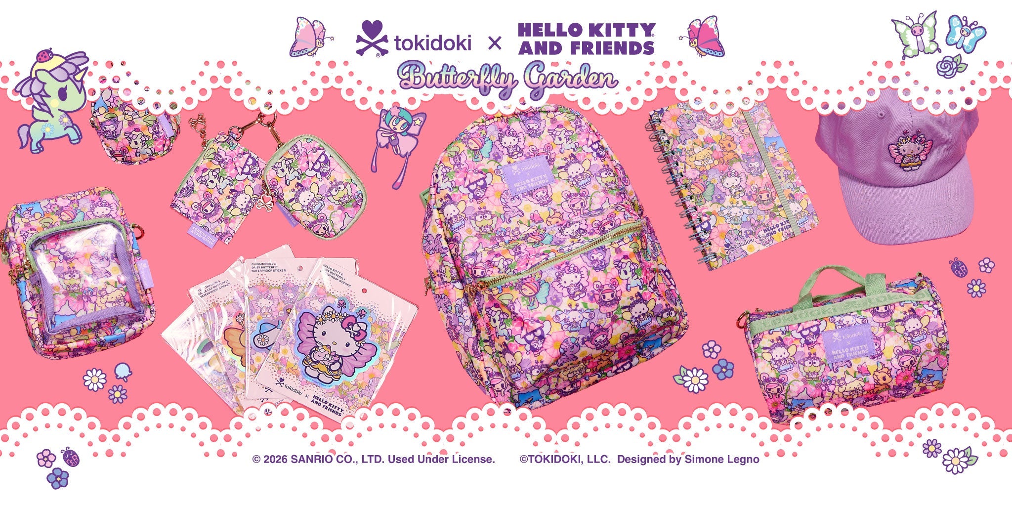 tokidoki x Hello Kitty and Friends Butterfly Garden Collection