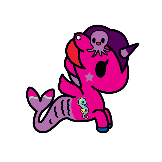 Tokidoki Neon Star Mermicorno Plush Toy Pink Blue Unicorn Mermaid Wings  Octopus