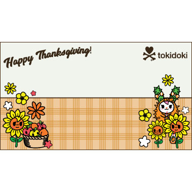 tokidoki Virtual Thanksgiving Background 1920 x 1080