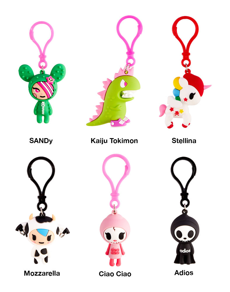 collection of blind bag figural bag clips