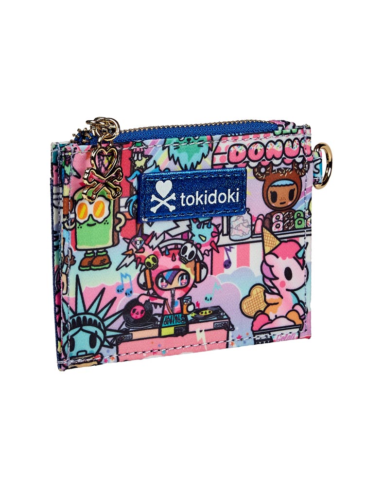 cotton candy carnival zip card wallet