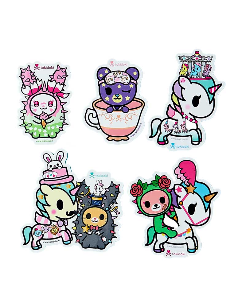 cotton candy carnival 5 pc sticker pack