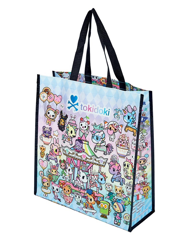cotton candy carnival vinyl tote