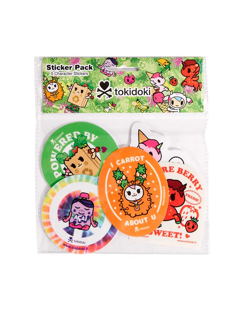 package of fruits & veggies 5pc sticker pack