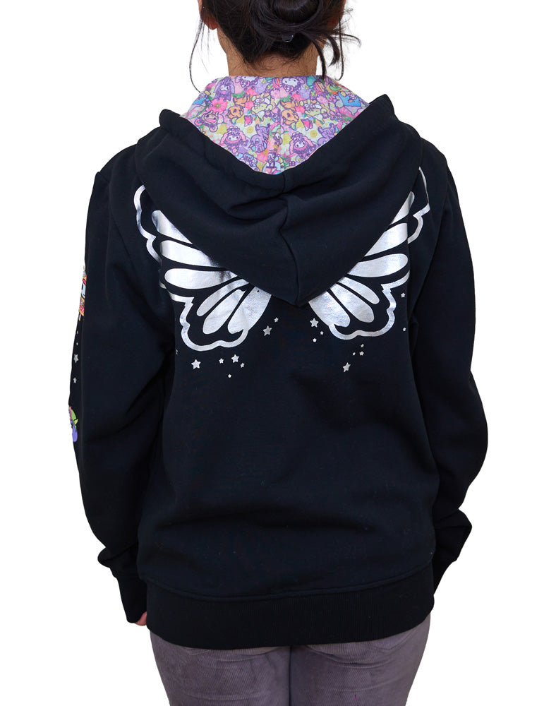 トップス silent(and) Kitty Garden Hoodie tokidoki x Hello Kitty and Friends Butterfly Garden Winged Friends Hoo