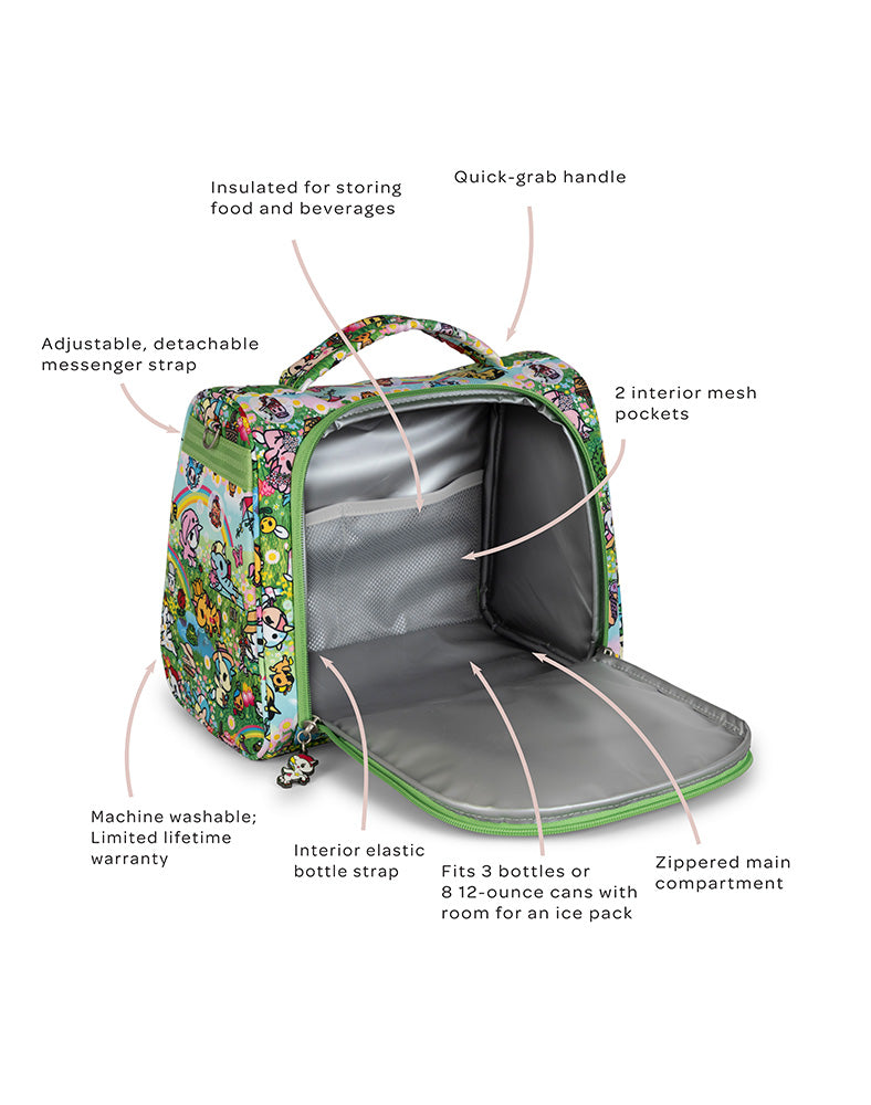 tokidoki x JuJuBe Insulated Bottle Bag Meadow Blooms