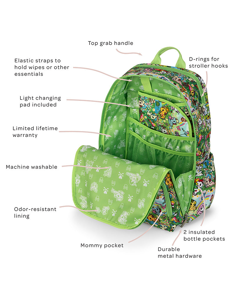 tokidoki x JuJuBe Zealous Backpack Meadow Blooms