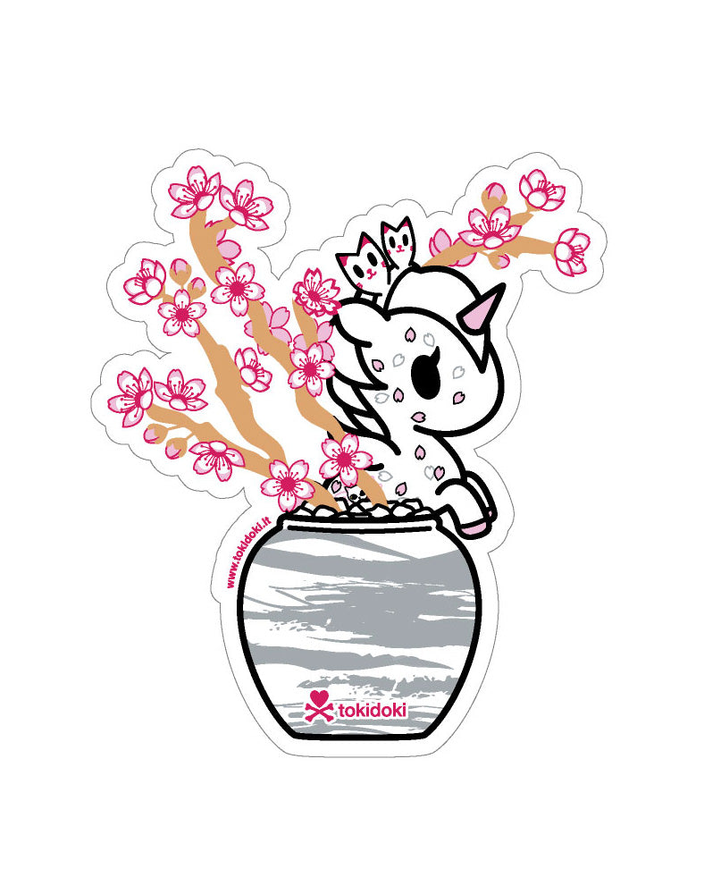 Hanami Cut Cherry Blossom Hanami Unicorno Die Cut Sticker – tokidoki