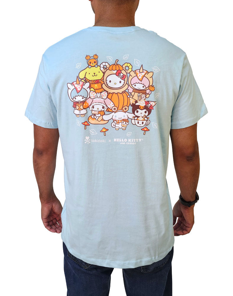 tokidoki キャラクター 半袖Tシャツ tokidoki x Hello Kitty and Friends Pumpkin Spice Harvest Kitty Tee