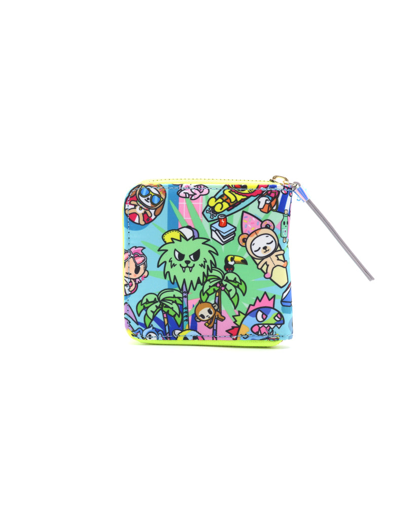 Pool Party Small Zip Around Wallet Back